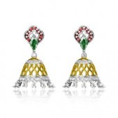 Designer Earrings with Certified Diamonds in 18k Yellow Gold - ER1504P